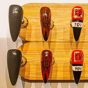 Midnight Attitude – Long Stiletto Press on Nails🔥🖤